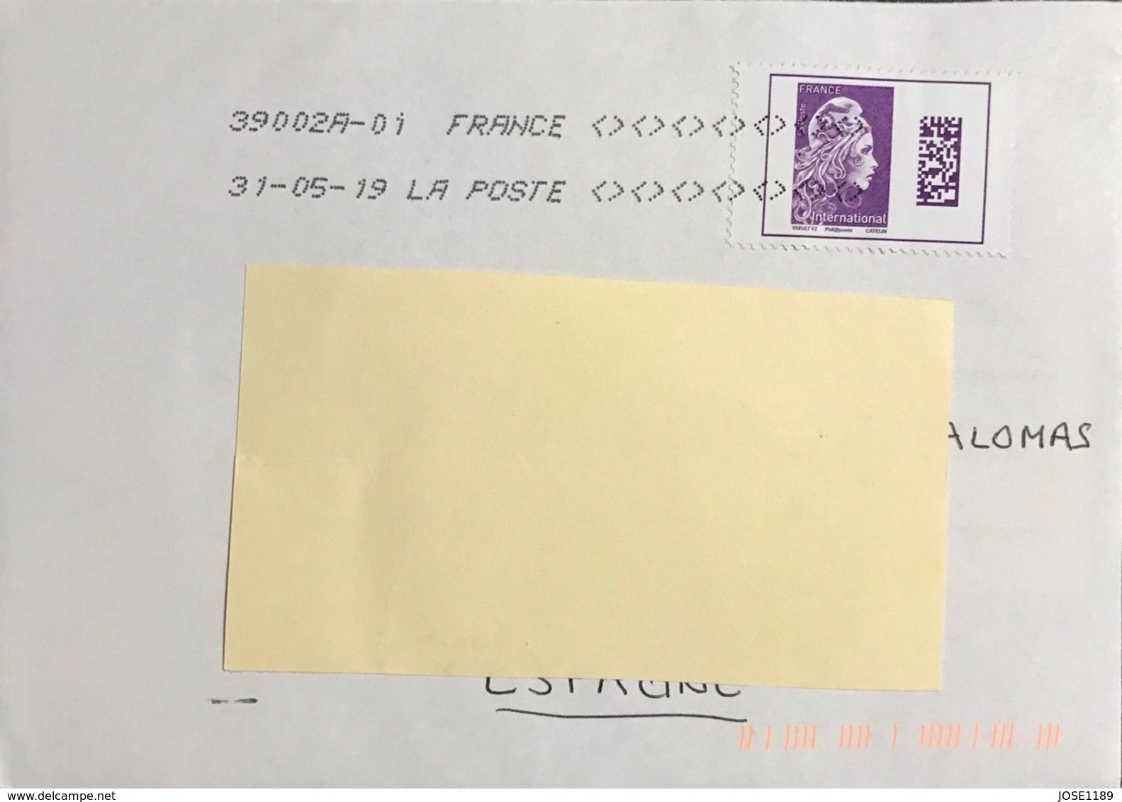 ◆◆◆> Francia   2019    AIR MAIL   TO SPAIN++++ - Cartas & Documentos