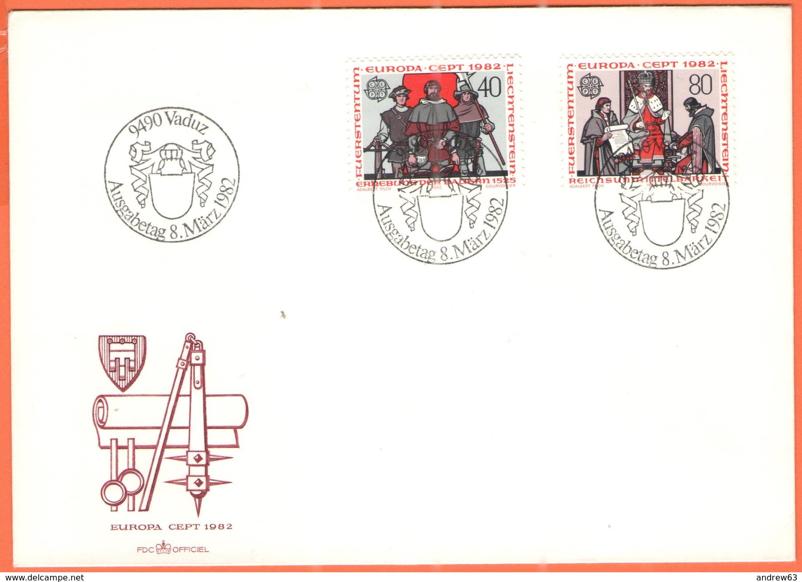 LIECHTENSTEIN - 1982 - Europa Cept - FDC - 1982