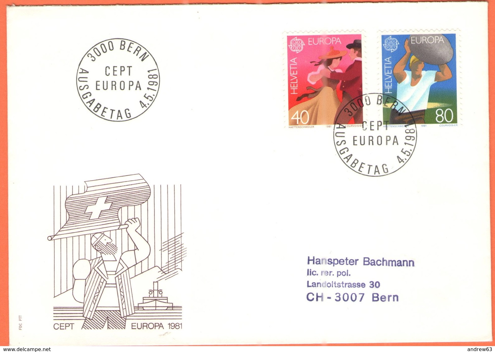 SVIZZERA - SUISSE - HELVETIA - 1981 - EUROPA CEPT - BERN - FDC - 1981