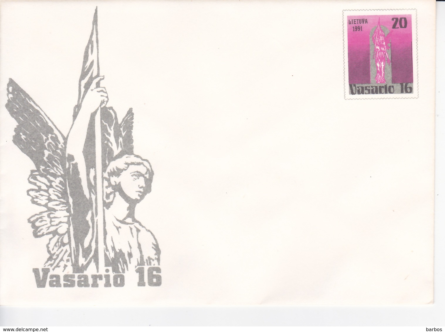 Lituanie   Lietuva 1991  Pre-paid Envelope - Lithuania