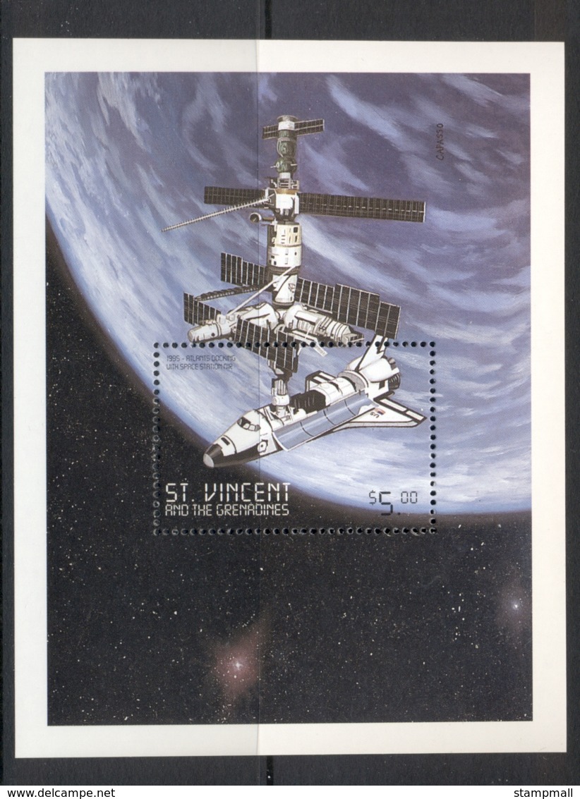 St Vincent 1999 Space Exploration, Atlantis Space Shuttle MS MUH - St.Vincent (1979-...)