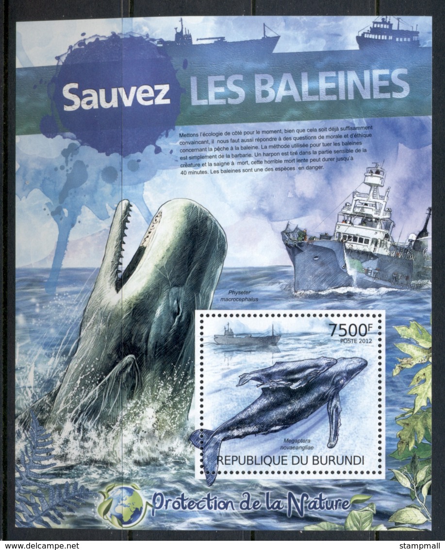 Burundi 2012 Save The Whales MS MUH - Unused Stamps