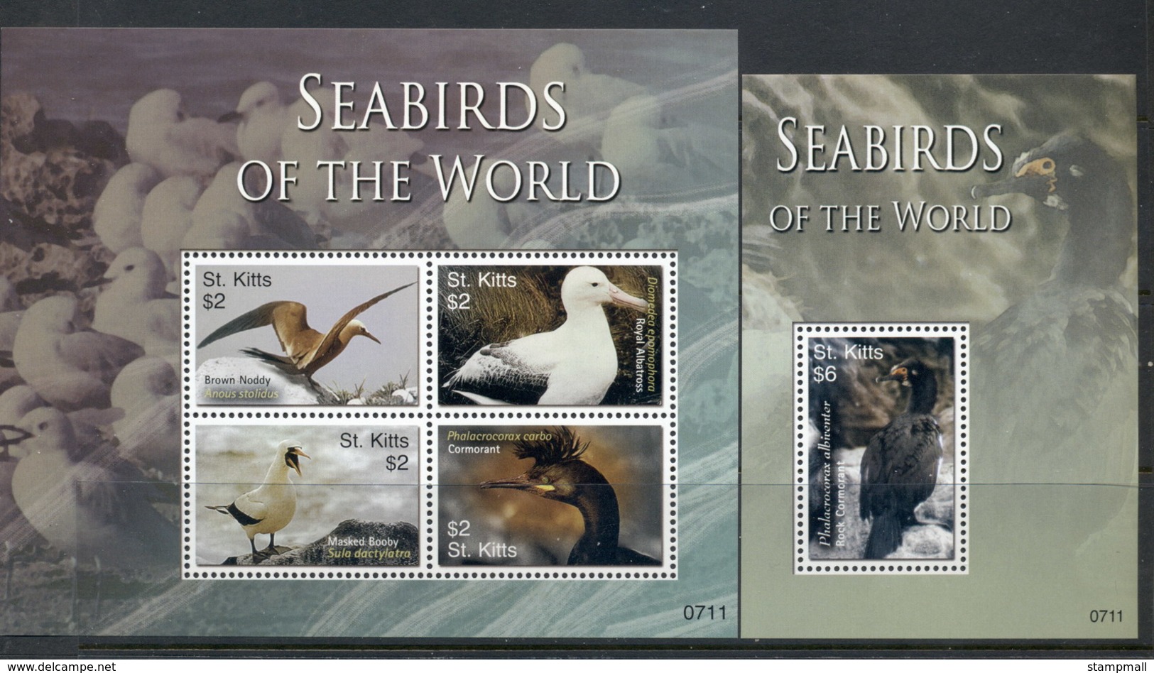 St Kitts 2007 Seabirds Of The World 2xMS MUH - St.Kitts And Nevis ( 1983-...)