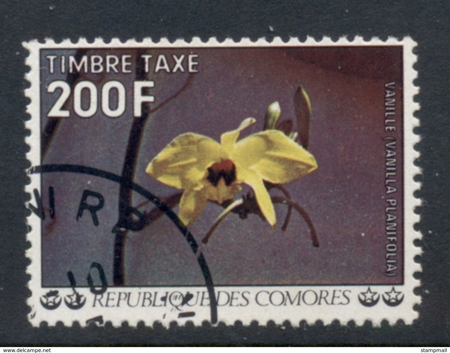 Comoro Is 1977 Postage Due 200f Vanilla FU - Comoros