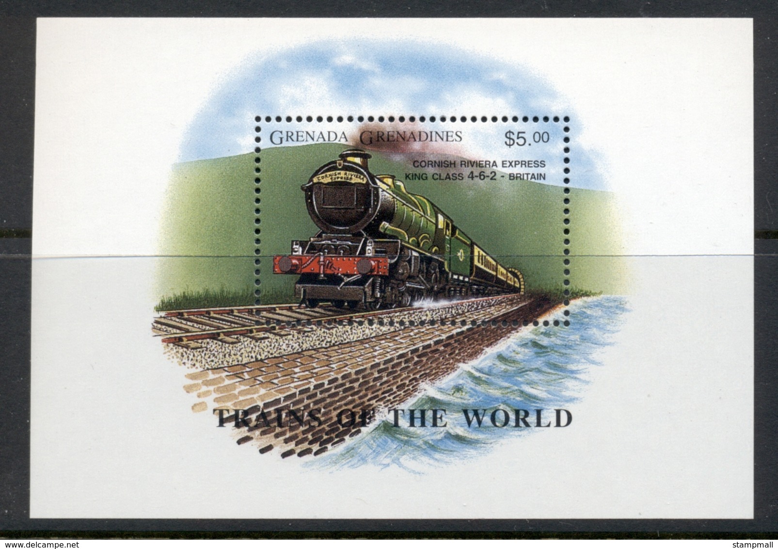 Grenada Grenadines 1996 Trains, Cornish Rivera Express MS MUH - Grenada (1974-...)