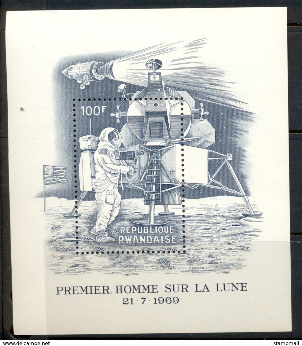 Rwanda 1969 First Man On The Moon MS MUH - Unused Stamps