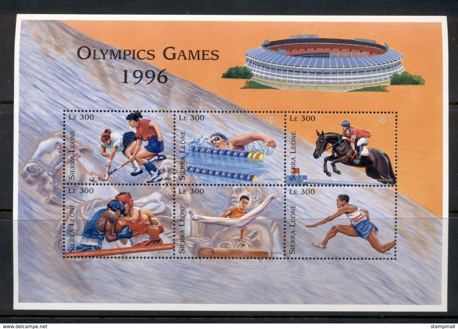 Sierra Leone 1996 Summer Olympics Atlanta 300le Sheetlet MUH - Sierra Leone (1961-...)