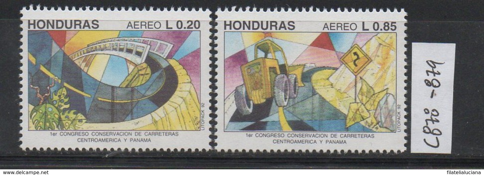 Honduras 1992 Issue MNH Scott C878.C879 First Road Conservation Congress Panama And Central America - Honduras