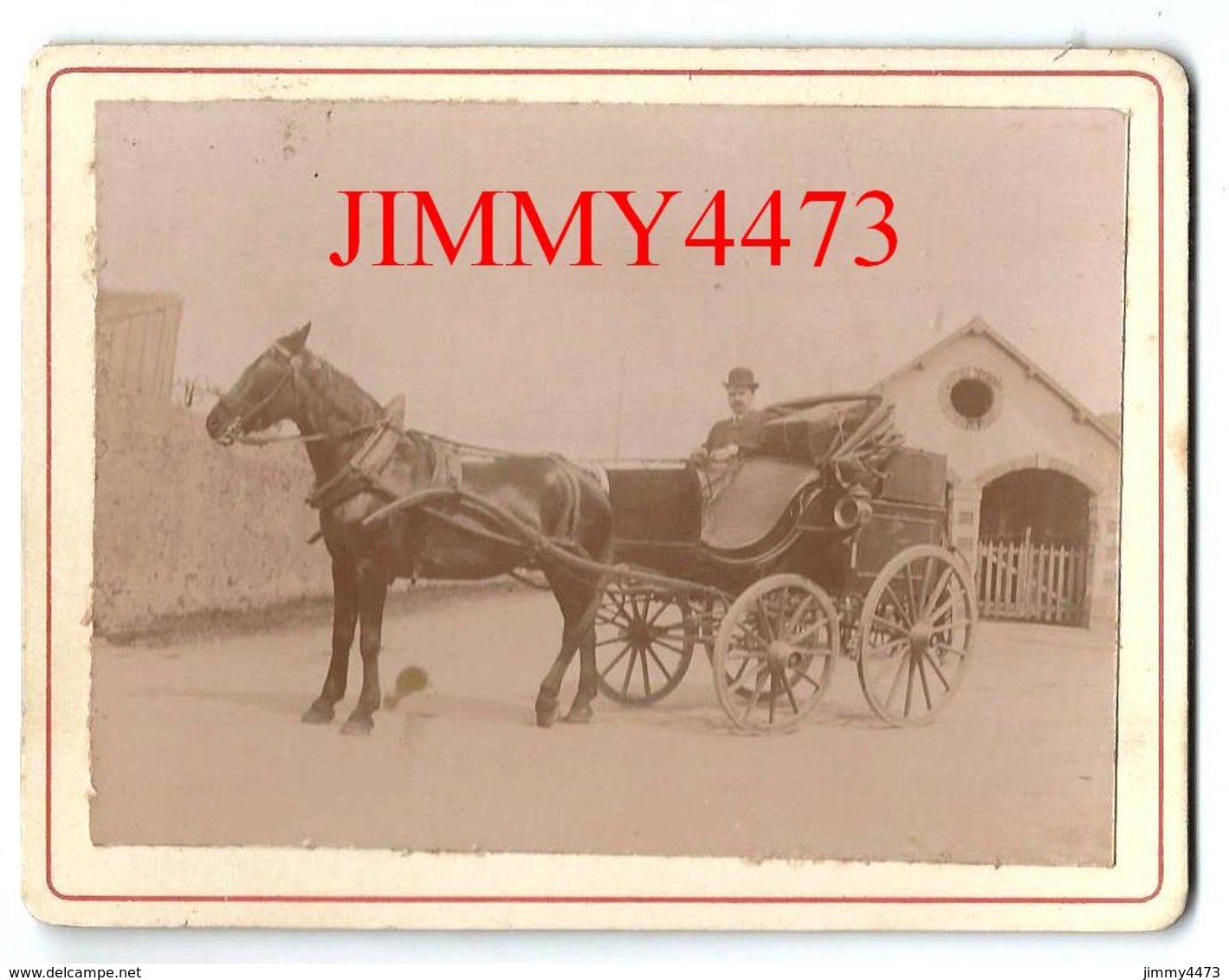 CPA - Attelage à Cheval - Un Cabriolet Bien Animé - Carte CDV Tirage Aluminée 1900 - Anciennes (Av. 1900)