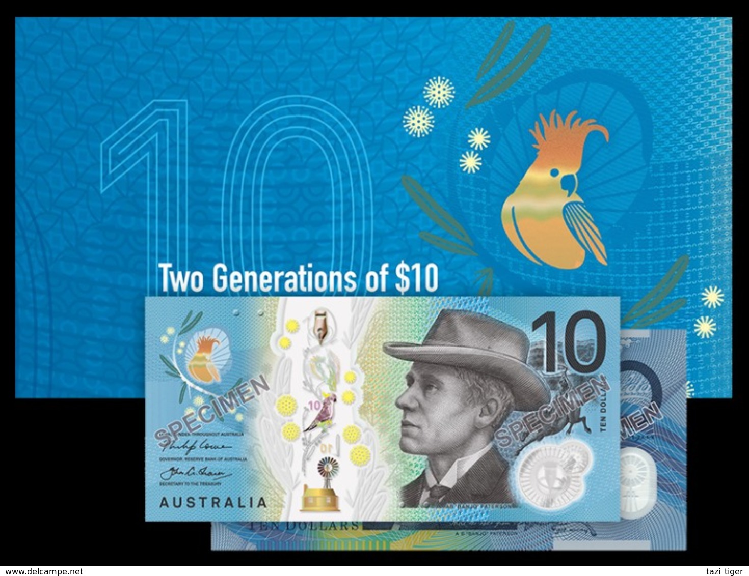 AUSTRALIA • 2017 • RBA Folder • $10 Two Generations • Uncirculated Pair - 2005-... (Polymer)