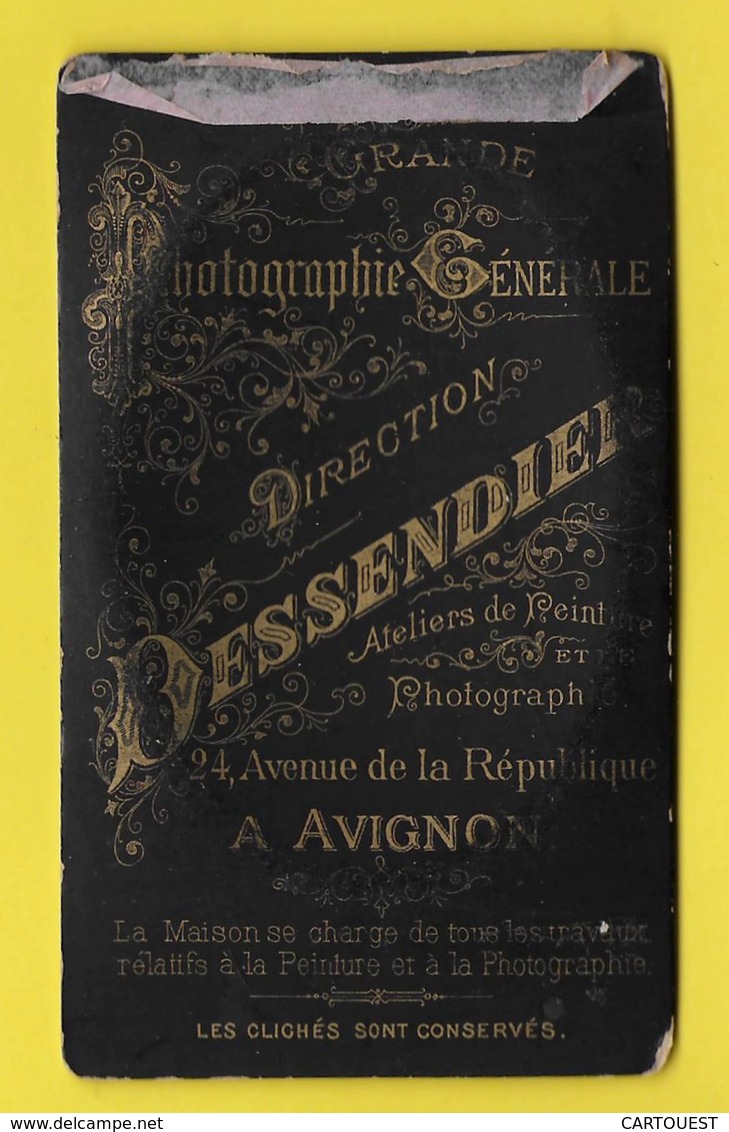 ֎ Photographie Albumen ֎ CDV Circa 1870 DESSANDIER à AVIGNON Portrait  Femme Elégante ֎ - Old (before 1900)