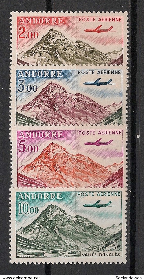 Andorre - 1961-64 - Poste Aérienne PA N°Yv. 5 à 8 - Série Complète - Neuf * / MH VF - Airmail