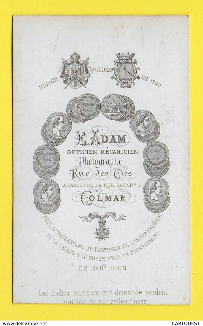 ֎ Photographie Albumen ֎ CDV Circa 1870 E.ADAM à COLMAR Portrait  Femme & Bébé ֎ - Old (before 1900)