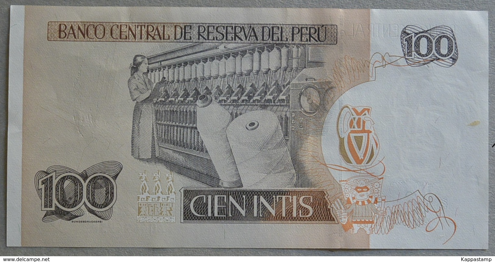 Peru' 100 Intis 1987 VF P.132a(B1/17 - Perù