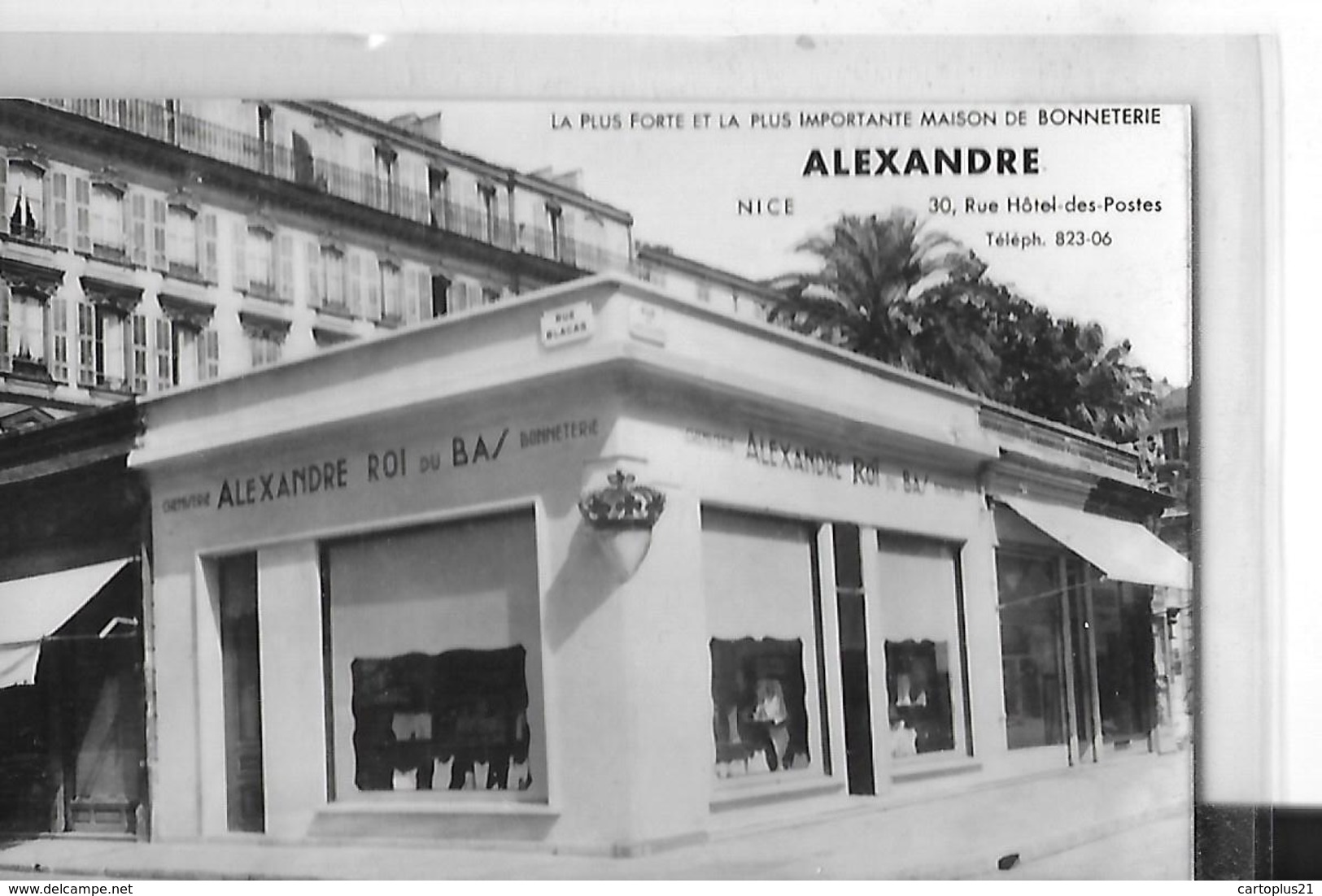 NICE  FACON PHOTO MAGASIN ALEXANDRE  CHEMISERIE  BONNETERIE RUE BLACAS GERANT LIBRE A. TRIDON    DEPT 06 - Pubs, Hotels And Restaurants