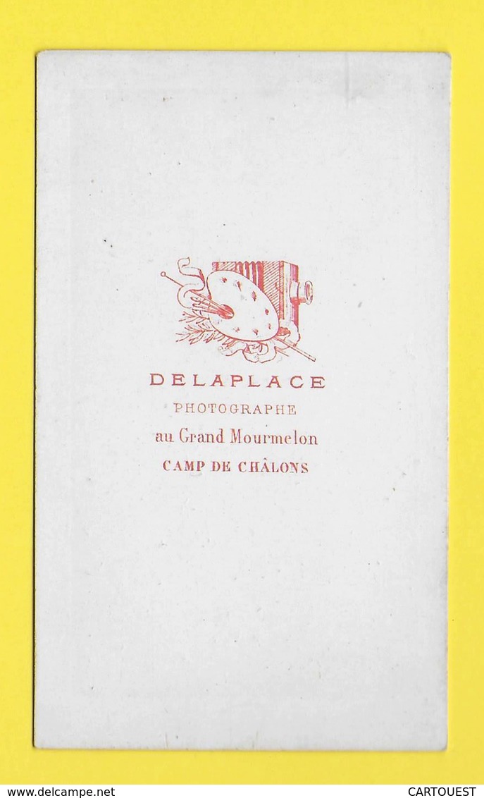 ֎ Photographie Albumen ֎ CDV Circa 1870 DELAPLACE Au Grand Marmelon CAMP DE CHALONS  Portrait  MILITAIRE & Décorations ֎ - War, Military