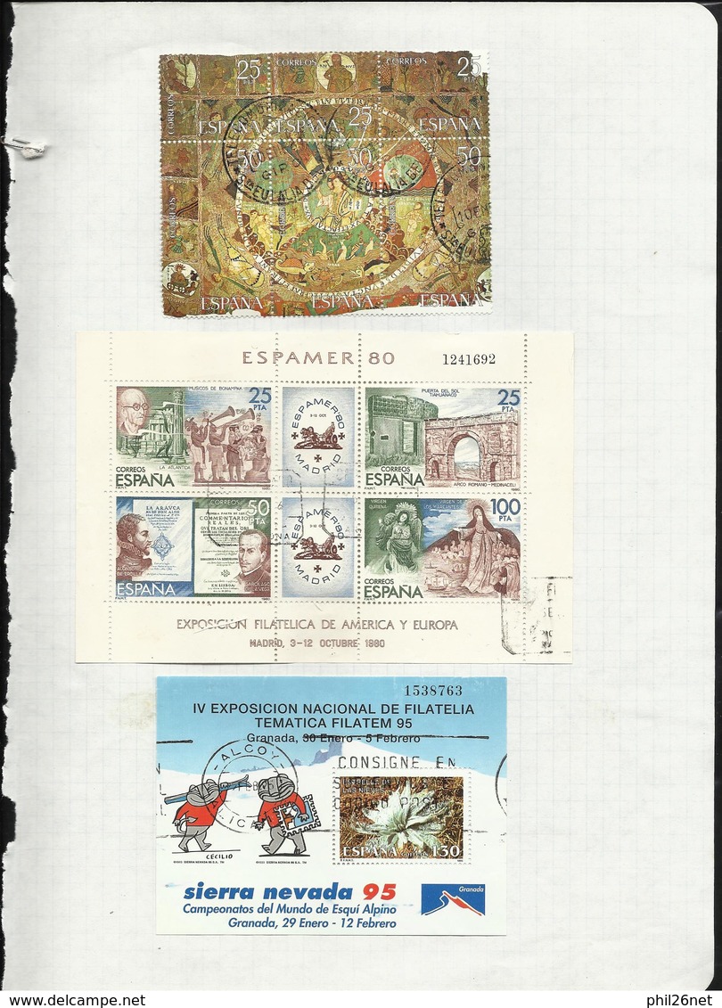 Espagne  De 1971  à  1996  Quasiment Complet Poste Et Blocs Oblitérés B/TB Cachets TB  Introuvable ! ! !   Braderie ! ! - Collections (sans Albums)