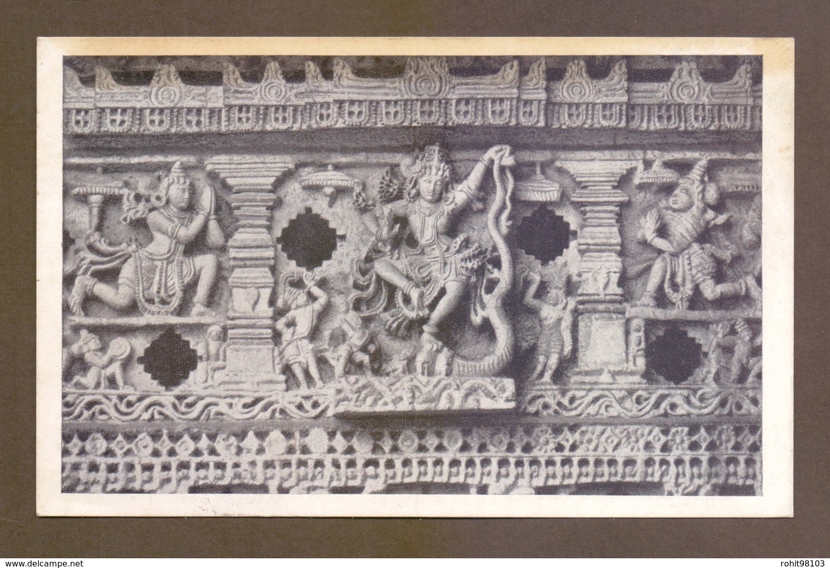 Stone Fresco Of Lord Krishna Humbling Demon Kaliya's Pride, Chennakesava, Belur, Karnataka, India, Lot # IND 163 - Other & Unclassified