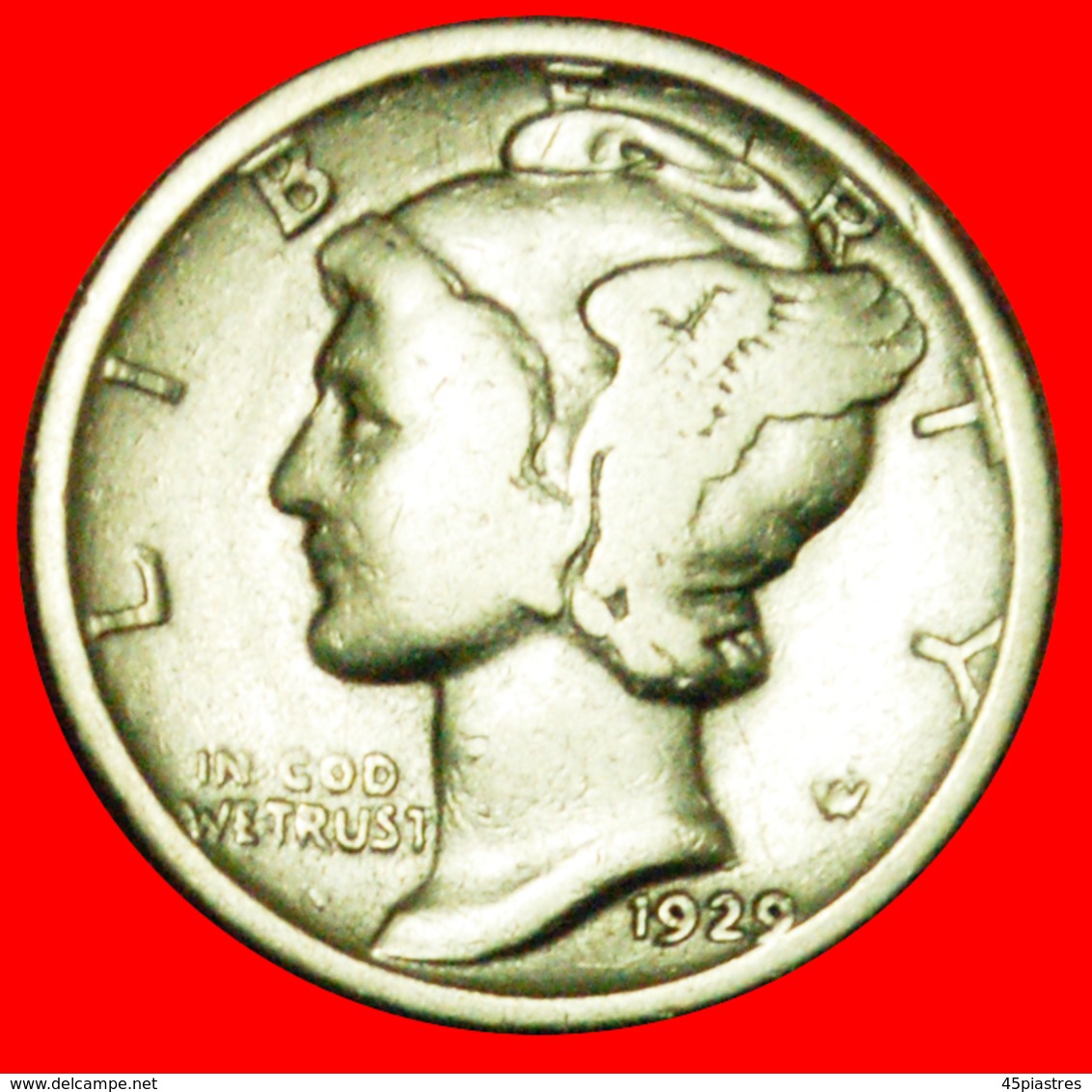 + MERCURY (1916-1945): USA ★ 10 CENTS 1929 SILVER! LOW START ★ NO RESERVE! - 1916-1945: Mercury