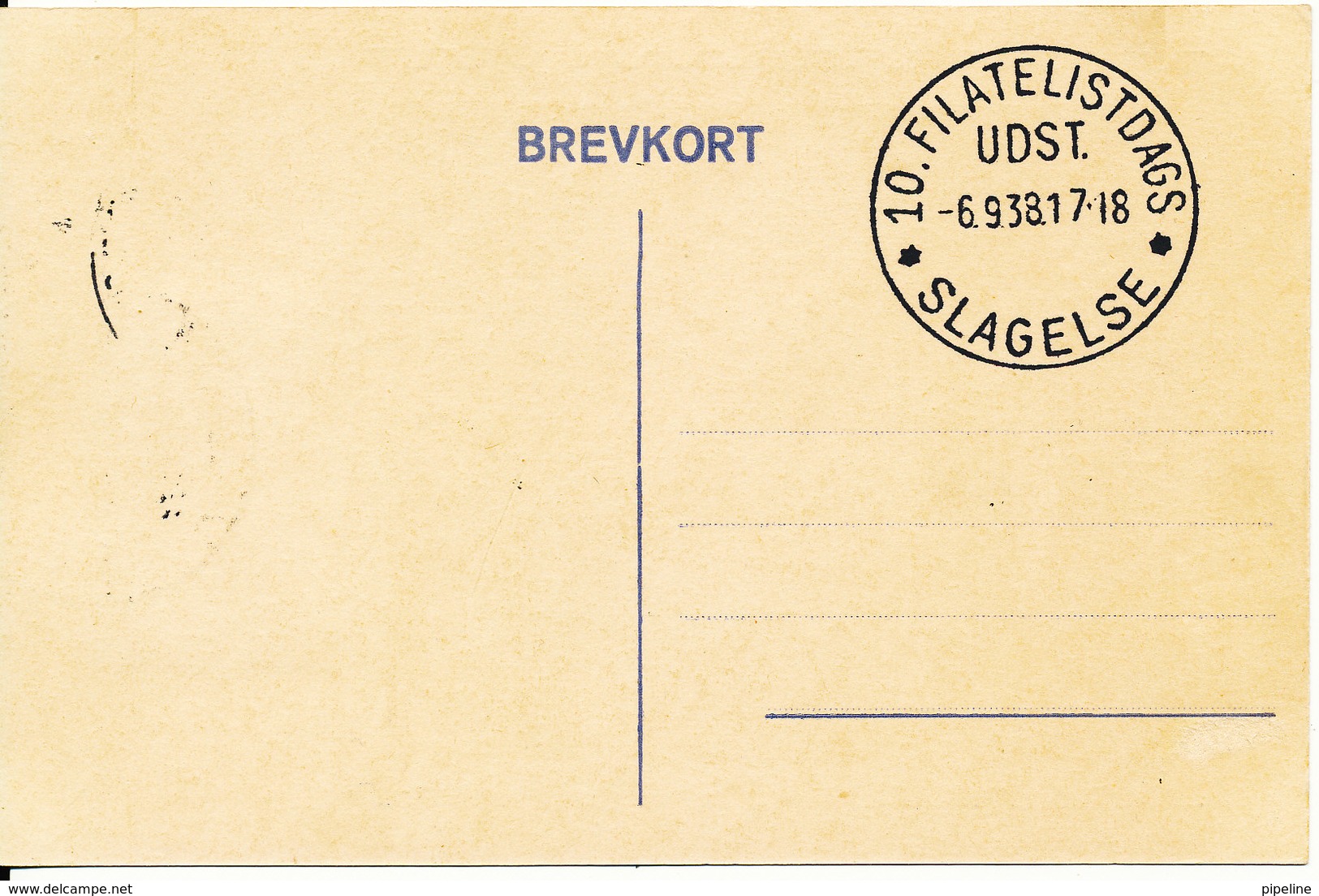 Denmark Letter Card With D.F.U. Stamp Exhibition Slagelse 6-9-1938 - Covers & Documents