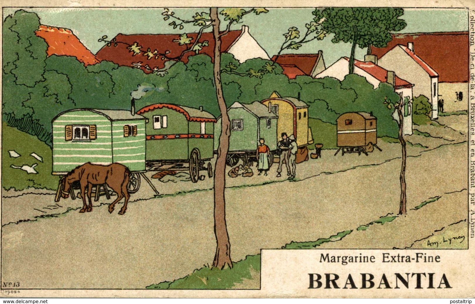 BRABANTIA MARGARINE EXTRA FINE   Collection De-ci De-là Par A. Lynen Nr 29 - Publicidad