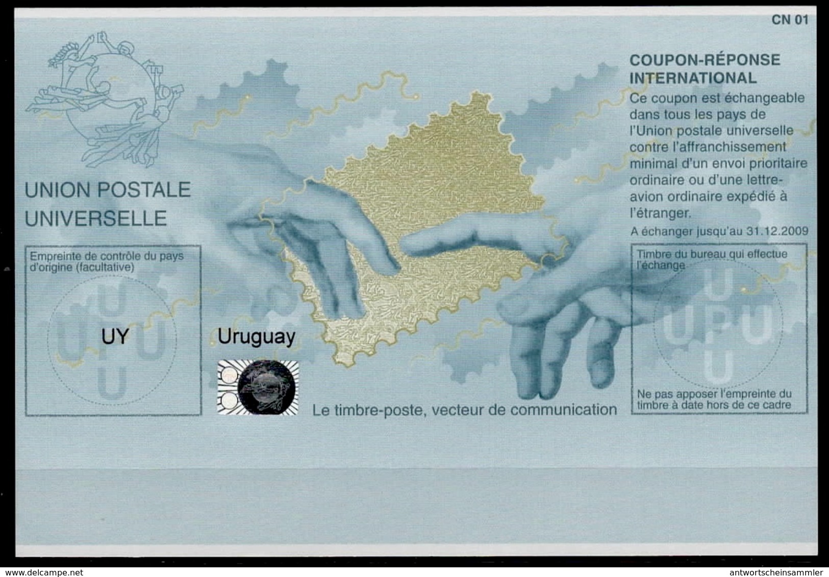 URUGUAY  Pe32  20070823 HA  International Reply Coupon Reponse Respuesta Antwortschein Hologram IAS IRC Mint ** - Uruguay