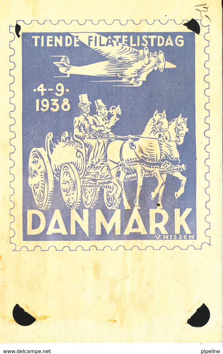 Denmark Letter Card With A Block Of 4 D.F.U. Stamp Exhibition Slagelse 4-9-1938 ( See Quality Of The Card Before Buying) - Covers & Documents