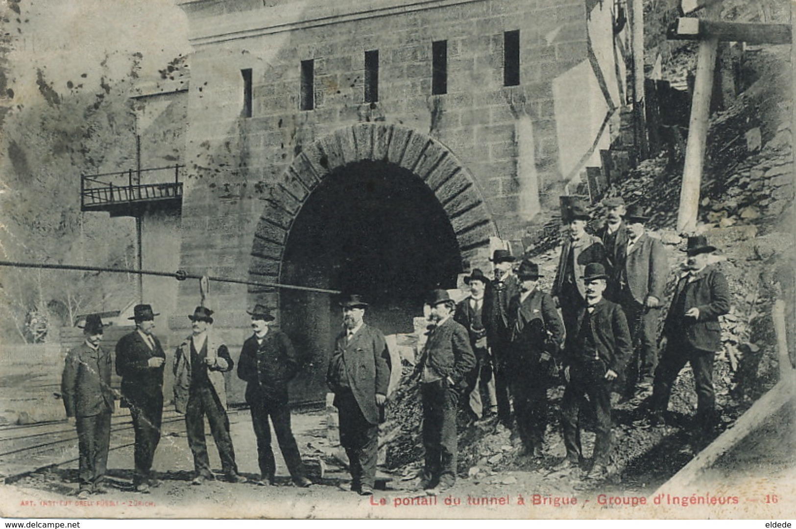 Le Portail Du Tunnel à Brigue . Groupe Ingenieurs No 16  Pli Coin Inf . Gauche - Brigue-Glis 