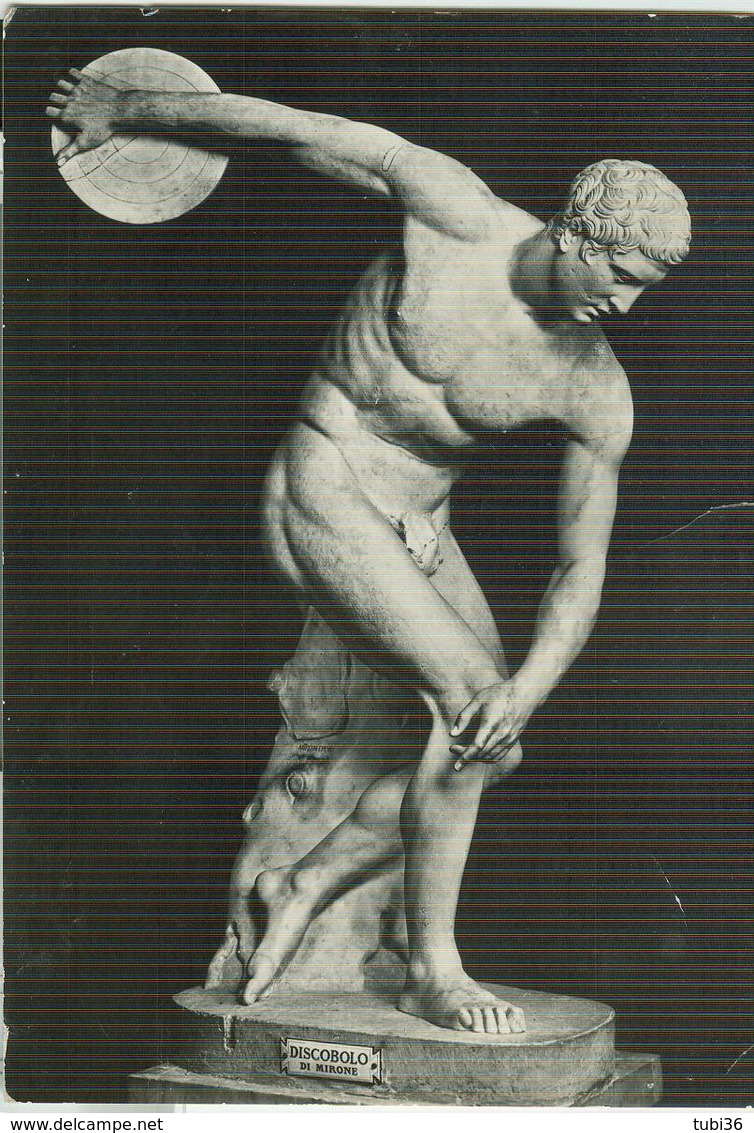 VATICANO - Museo Di Scultura - Discobolo Di Mirone - Sala Della Biga, B/n,viaggiata  1954, - Sculture