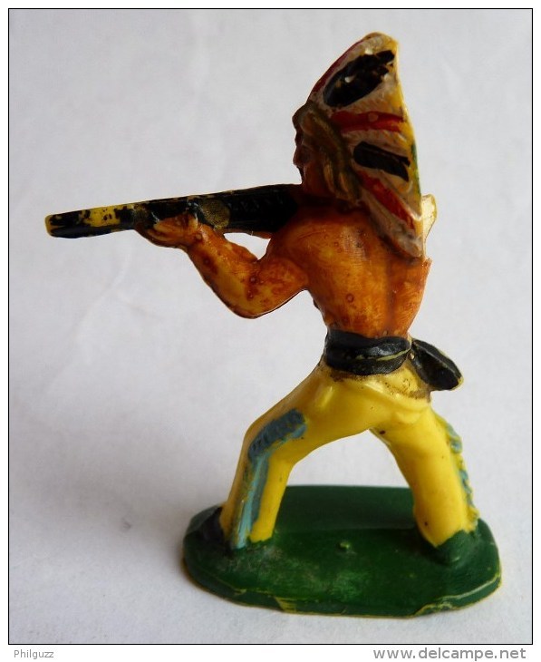 Figurine CYRNOS INDIEN TOR01 TIREUR FUSIL DEBOUT 1 Fin 60's Pas Starlux Clairet - Militaires