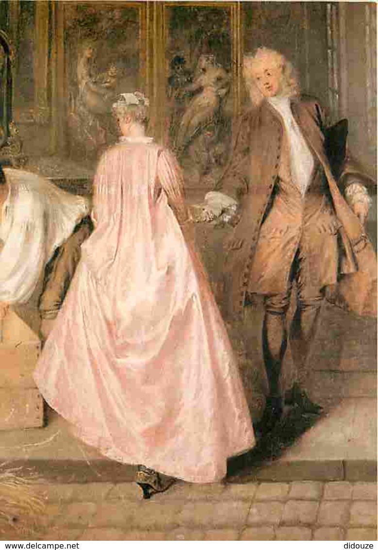 Art - Peinture - Jean Antoine Watteau - L'enseigne Dit L'enseigne De Gersaint - Détail Du Couple - Voir Scans Recto-Vers - Paintings