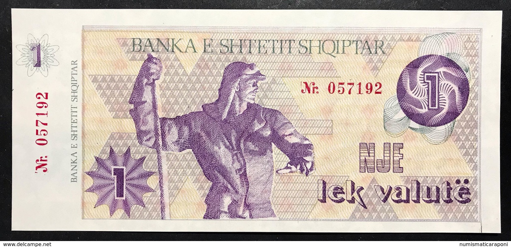 Albania  1  Lek Valute 1992 Unc Fds Con Numeri LOTTO 2397 - Albania