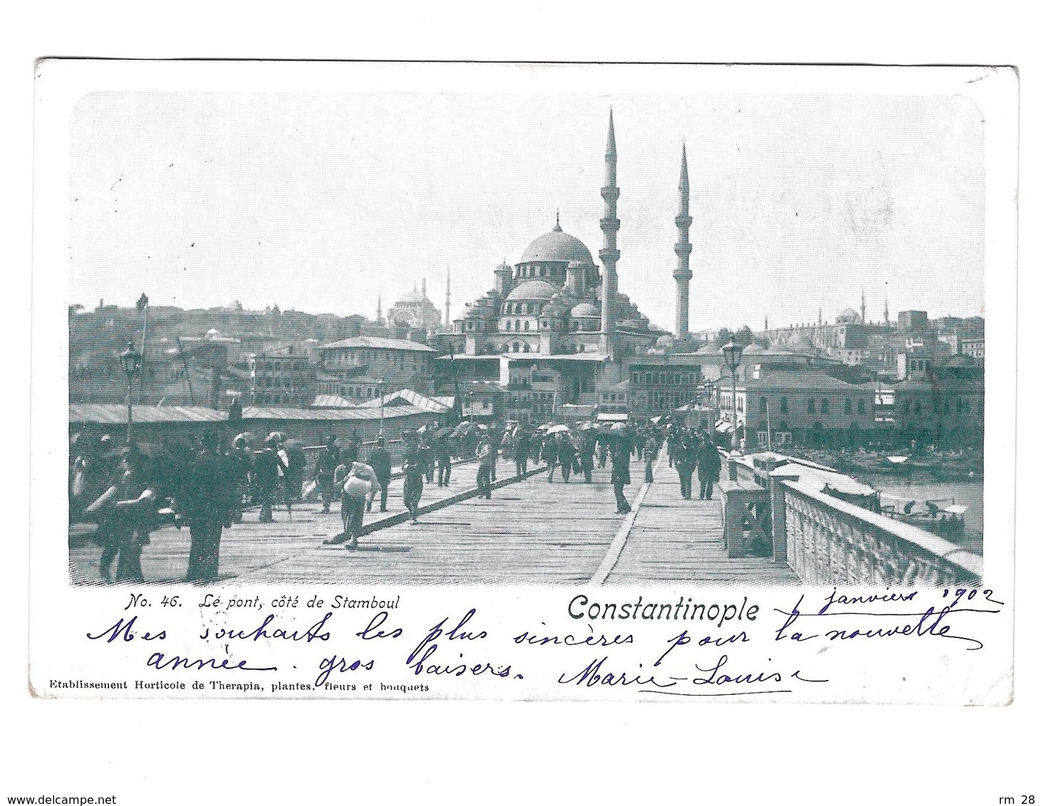 CPA Constantinople - Le Pont, Coté De Stamboul (1902, EM) - Türkei