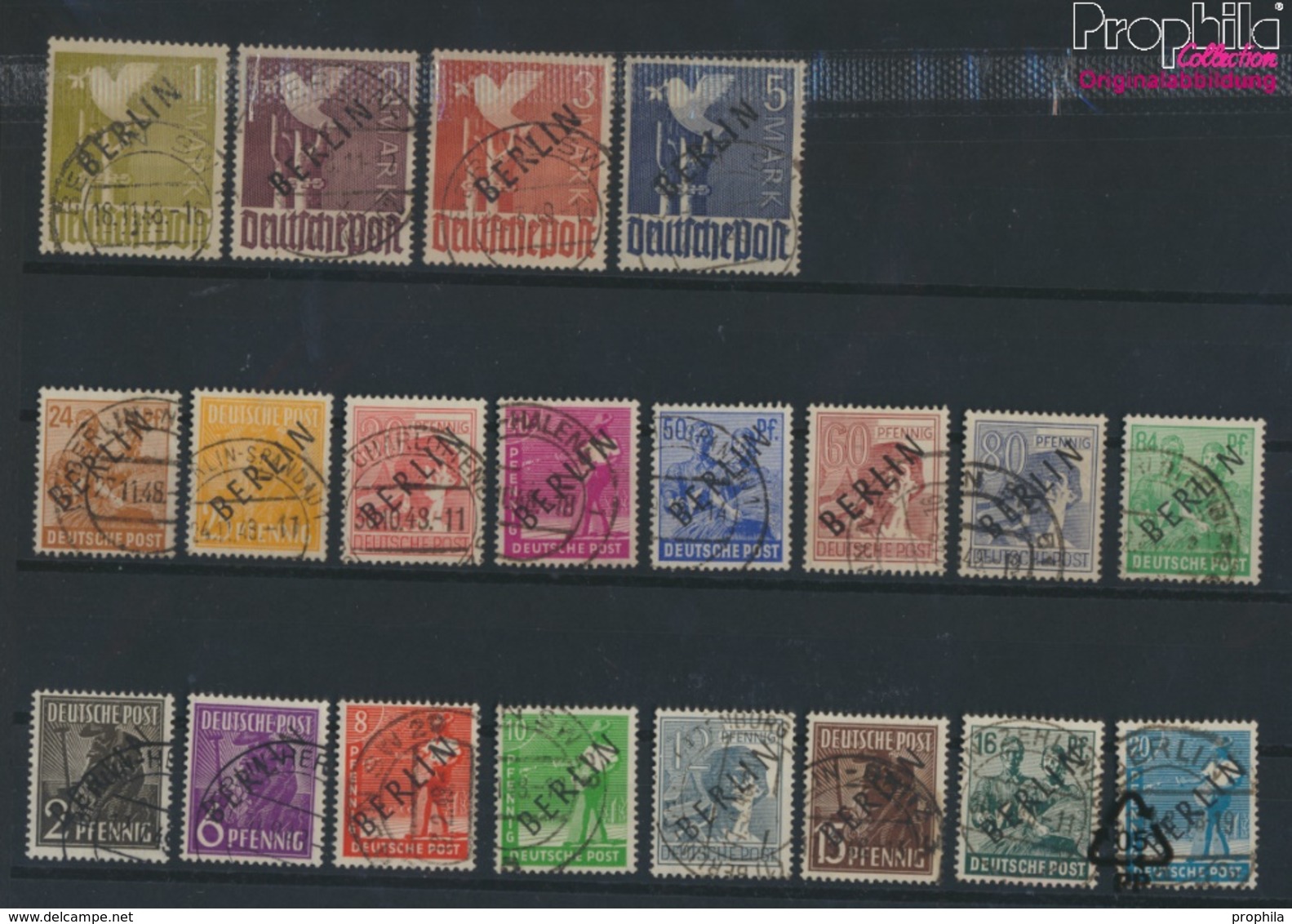 Berlin (West) 1-20 (kompl.Ausg.) Geprüft Mit Attest Gestempelt 1948 Schwarzaufdruck (9319500 - Used Stamps