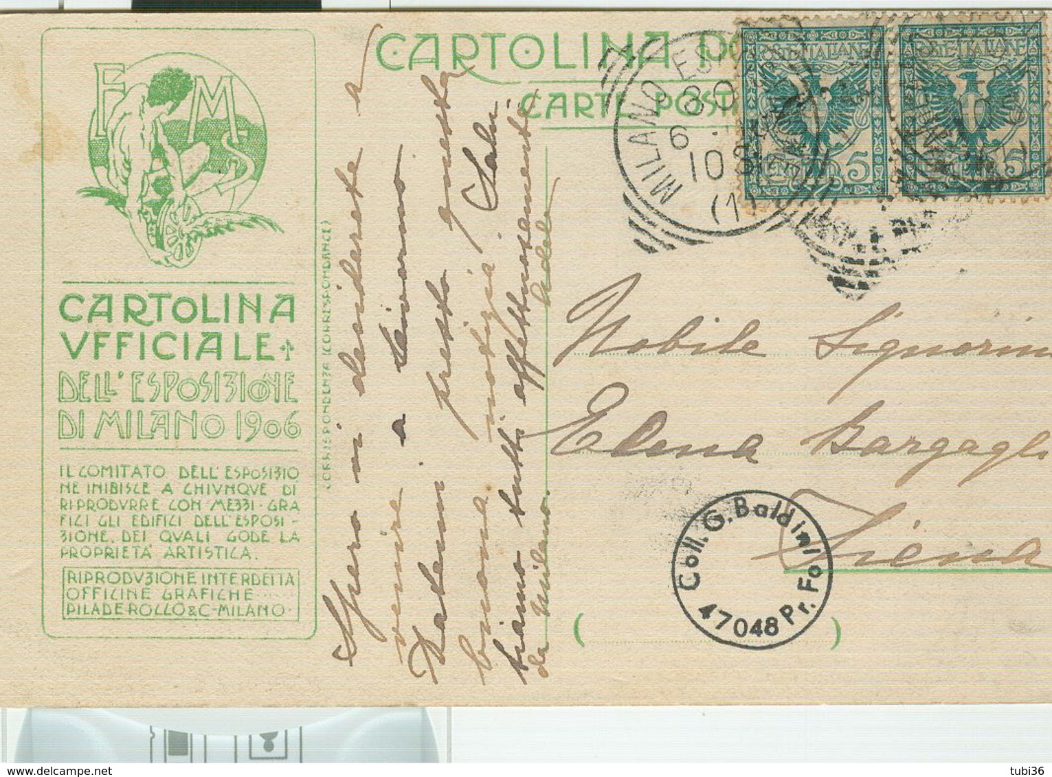 ESPOSIZIONE MILANO 1906 - PADIGLIONE DEL BELGIO ,B/N,ANIMATA,VIAGGIATA,1906, - Esposizioni