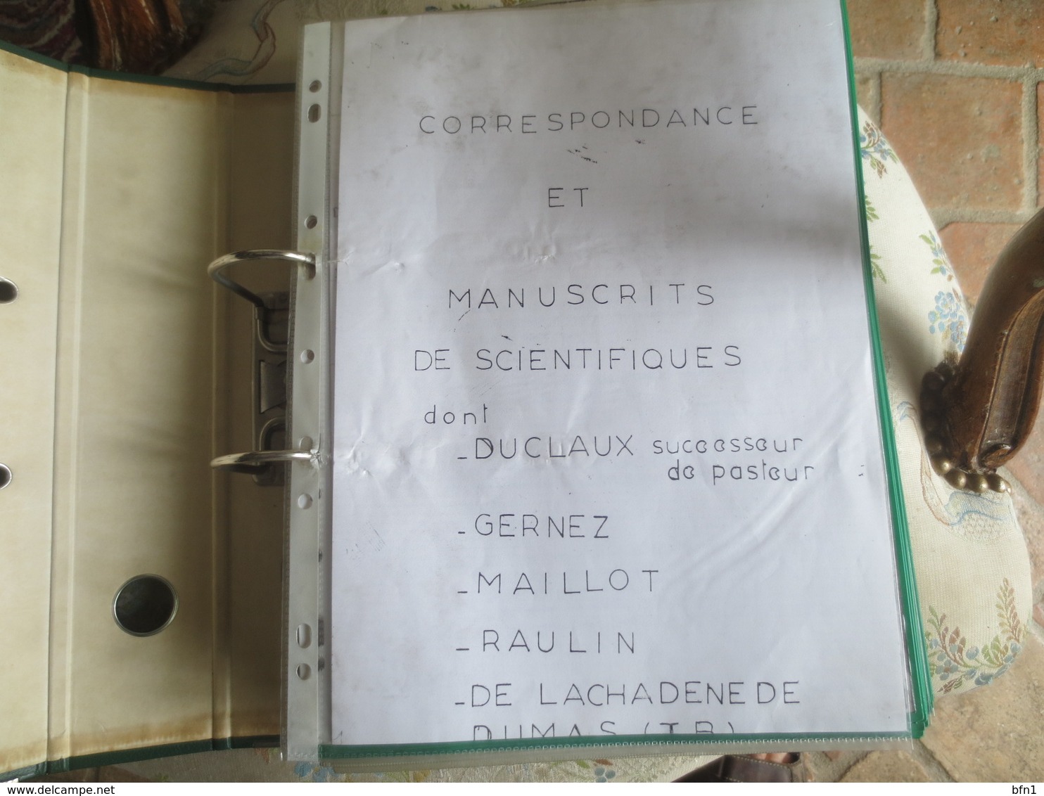 CORRESPONDANCES ET MANUSCRITS SCIENTIFIQUES DUCLAUX ( Successeur PASTEUR), GERNEZ, MAILLOT...etc - Documents Historiques