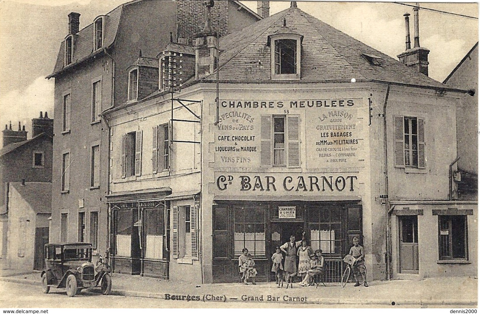 BOURGES ( Cher )  Grandd BAR CARNOT  -ed. Lenormand - Cafés