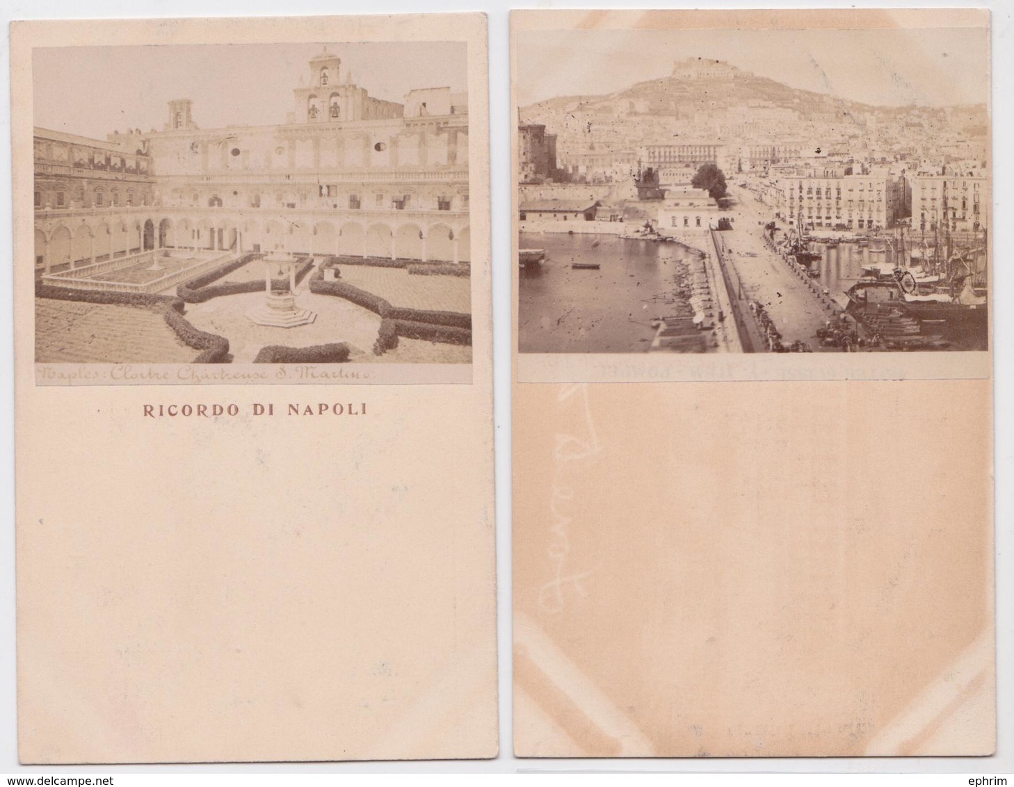 Ricordo Di NAPOLI - Lot De 2 Carte-photos - Napoli (Naples)