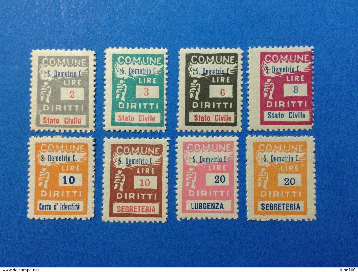 LOTTO 8 MARCHE DA BOLLO NUOVE MNH** COMUNALI MUNICIPALI - Revenue Stamps
