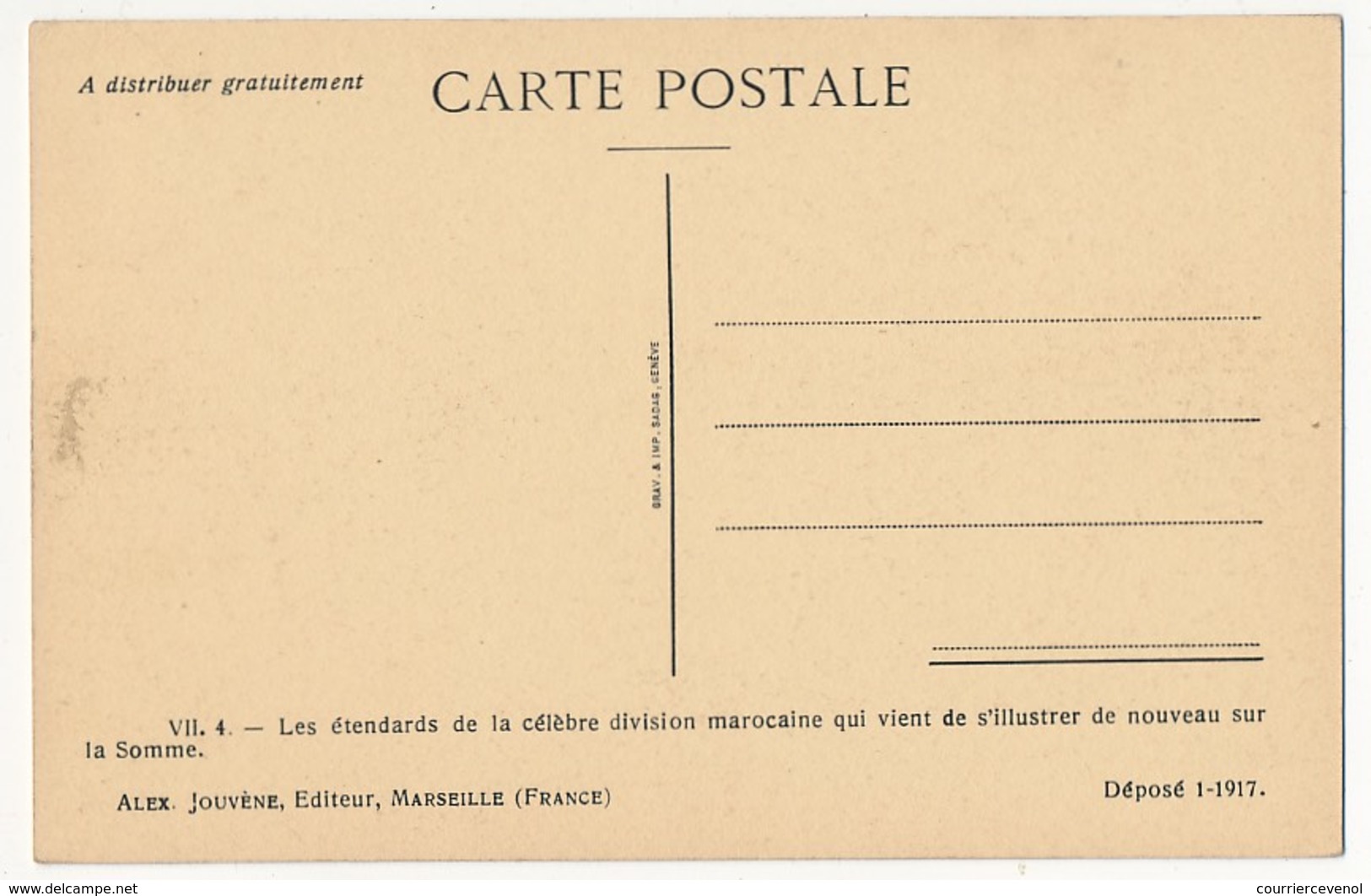 CPA - Les étandard De La Célèbre Division Marocaine Qui Vient De S'illustrer à Nouveau Sur La Somme - Guerre 1914-18