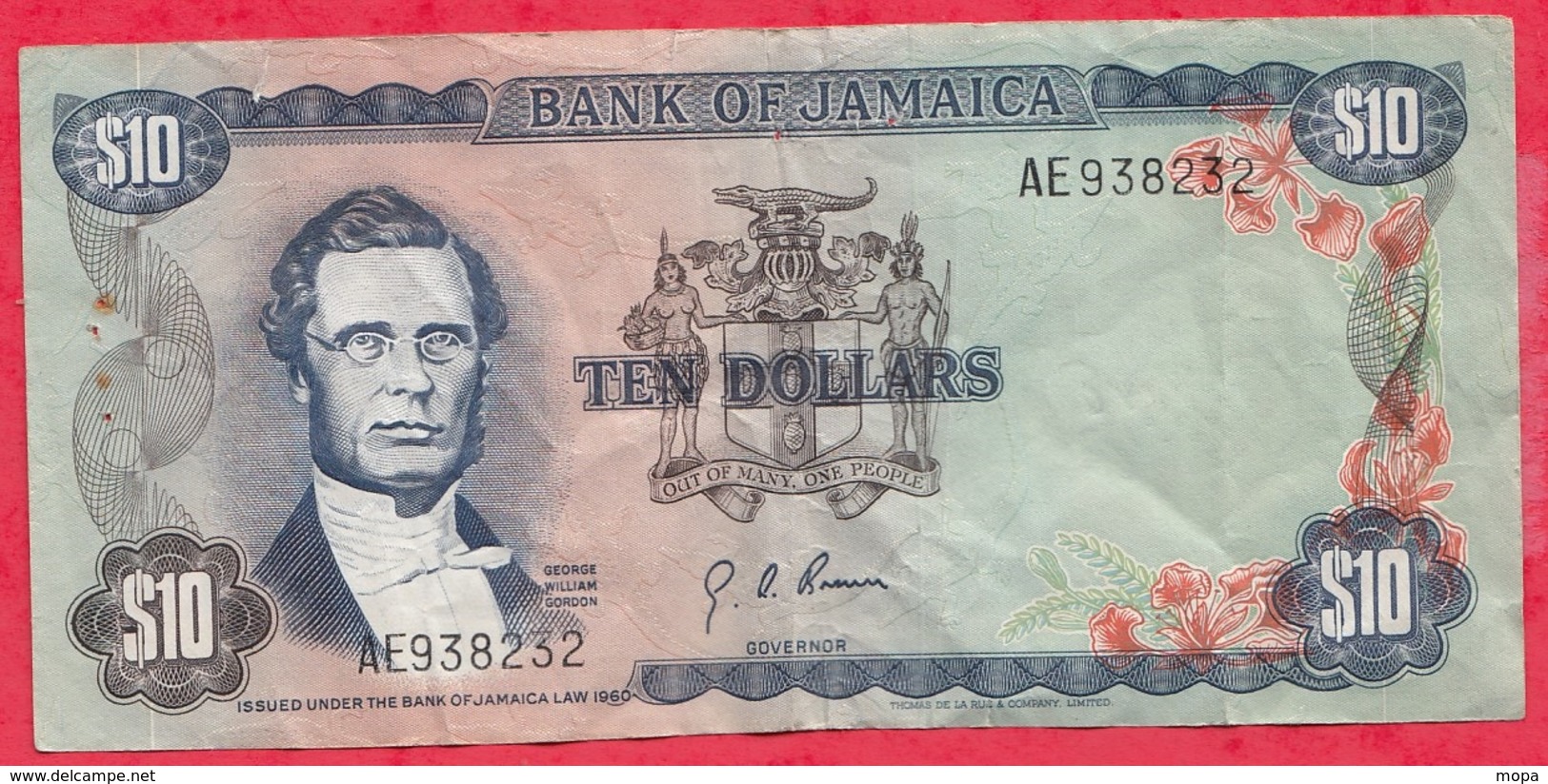 Jamaique 10 Dollars Année 1970----P.57 (FORTE COTE EN UNC) - Jamaica