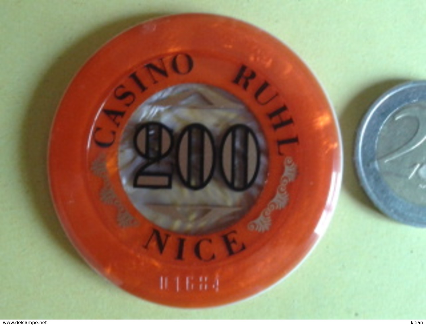 Jeton De 200. CASINO RUHL NICE. N° De Série 01684 - Casino