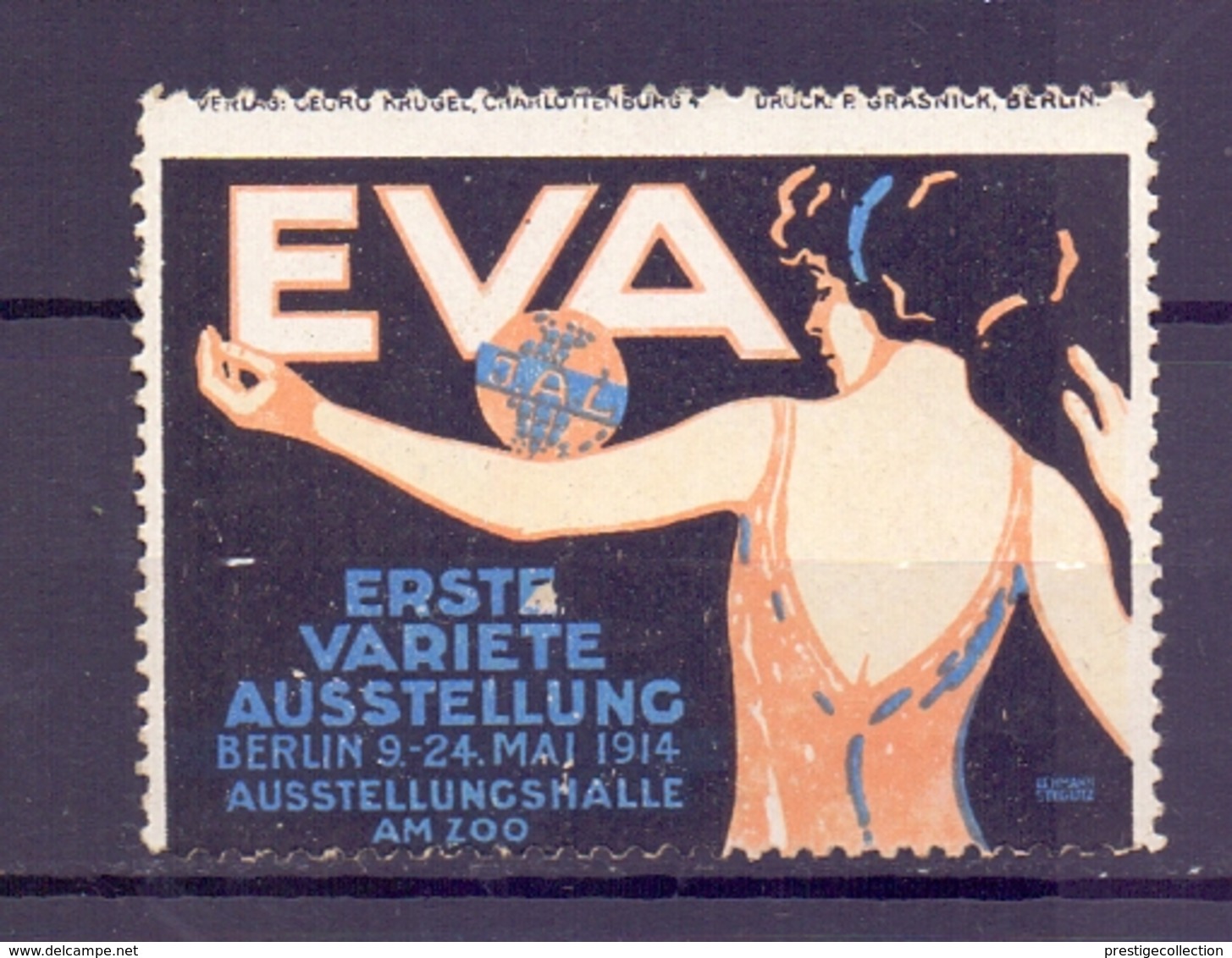 CINDERELLA ERINNOFILIA EVA ERSTE VARIETE AUSSTELLUNG 1914 (GIUGN1900B81) - Erinnofilia