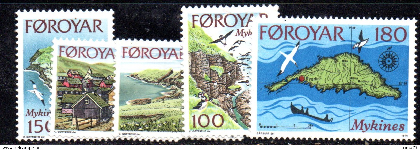 FAEROER FAROER FOROYAR 1978 - La Serie  N. 25/29  ***  MNH    (2380A) - Isole Faroer