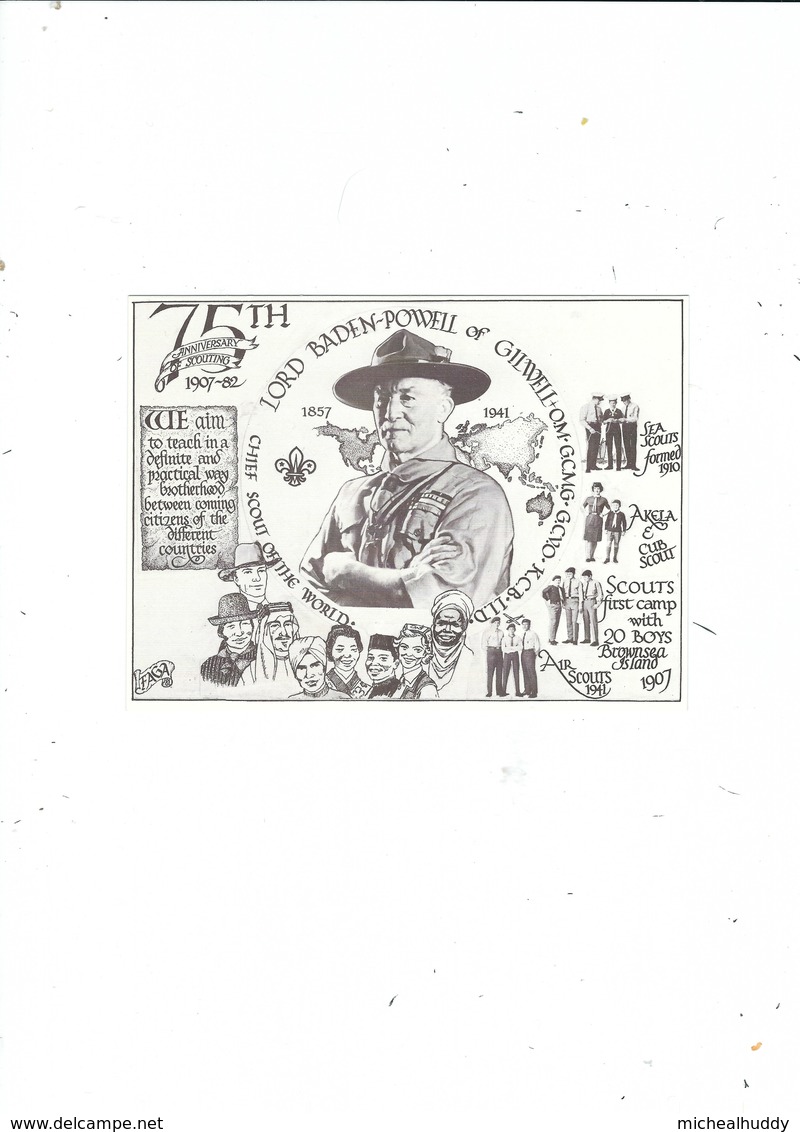 A FAGA  POSTCARD  PUBL IN THE 80S  75TH ANNIVERSARY Of SCOUTING - Scouting