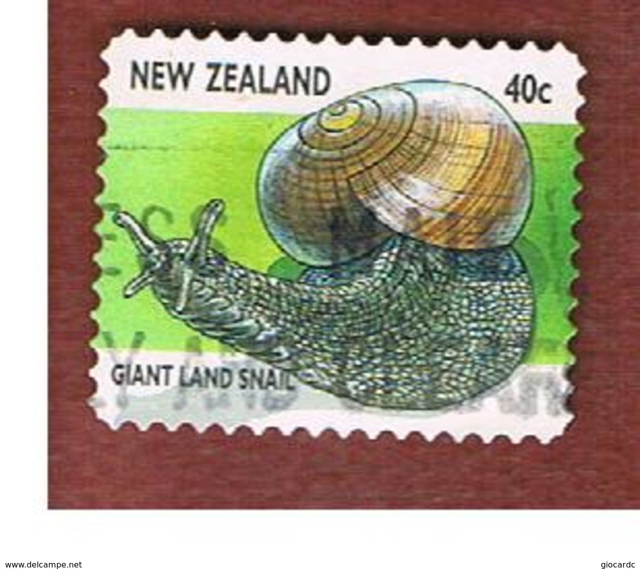 NUOVA ZELANDA (NEW ZEALAND) - SG 2105  -  1997   INSECTS:   GIANT LAND SNAIL             -  USED° - Usati