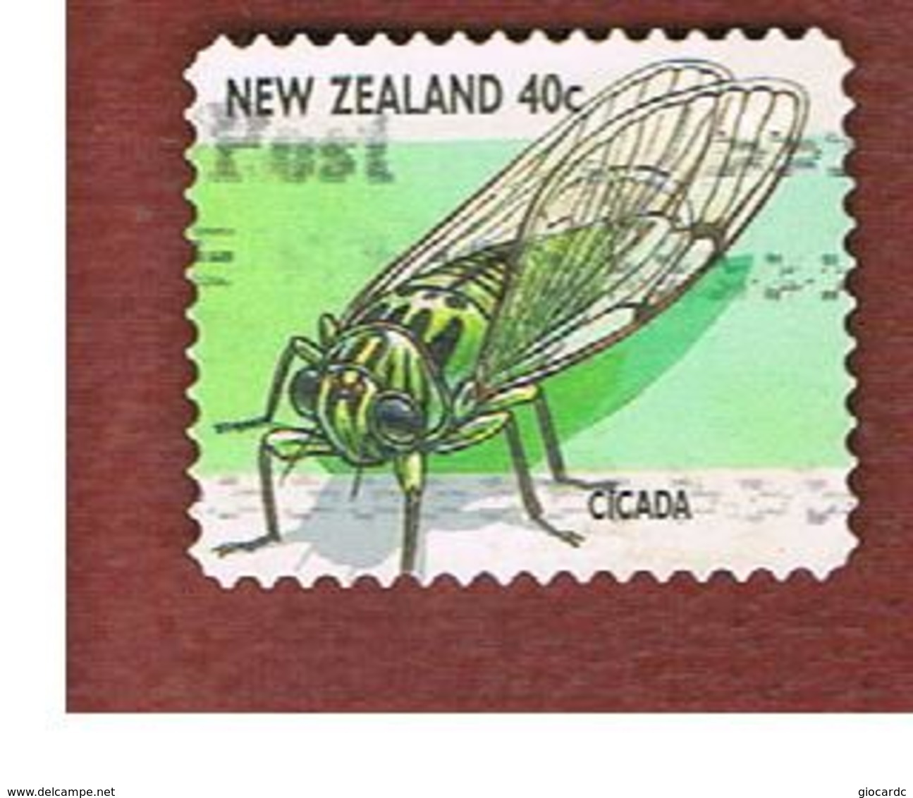 NUOVA ZELANDA (NEW ZEALAND) - SG 2109  -  1997   INSECTS:  CICADA             -  USED° - Oblitérés