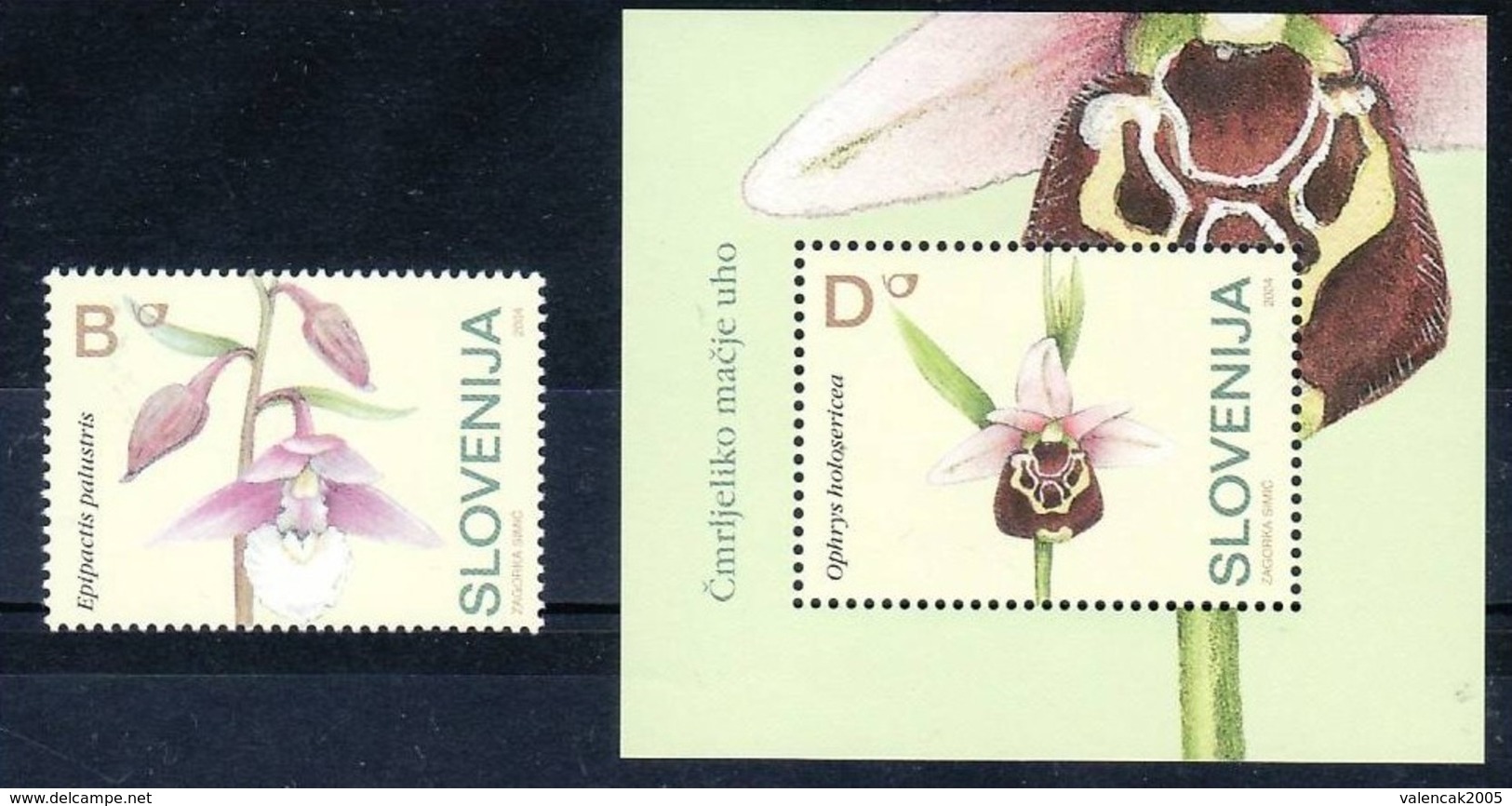 1058/ Slowenien Slovenia Slovenie 2004 Mi.No. 483 - 484 ** MNH Flora Flower Orchid Orchidee - Slowenien