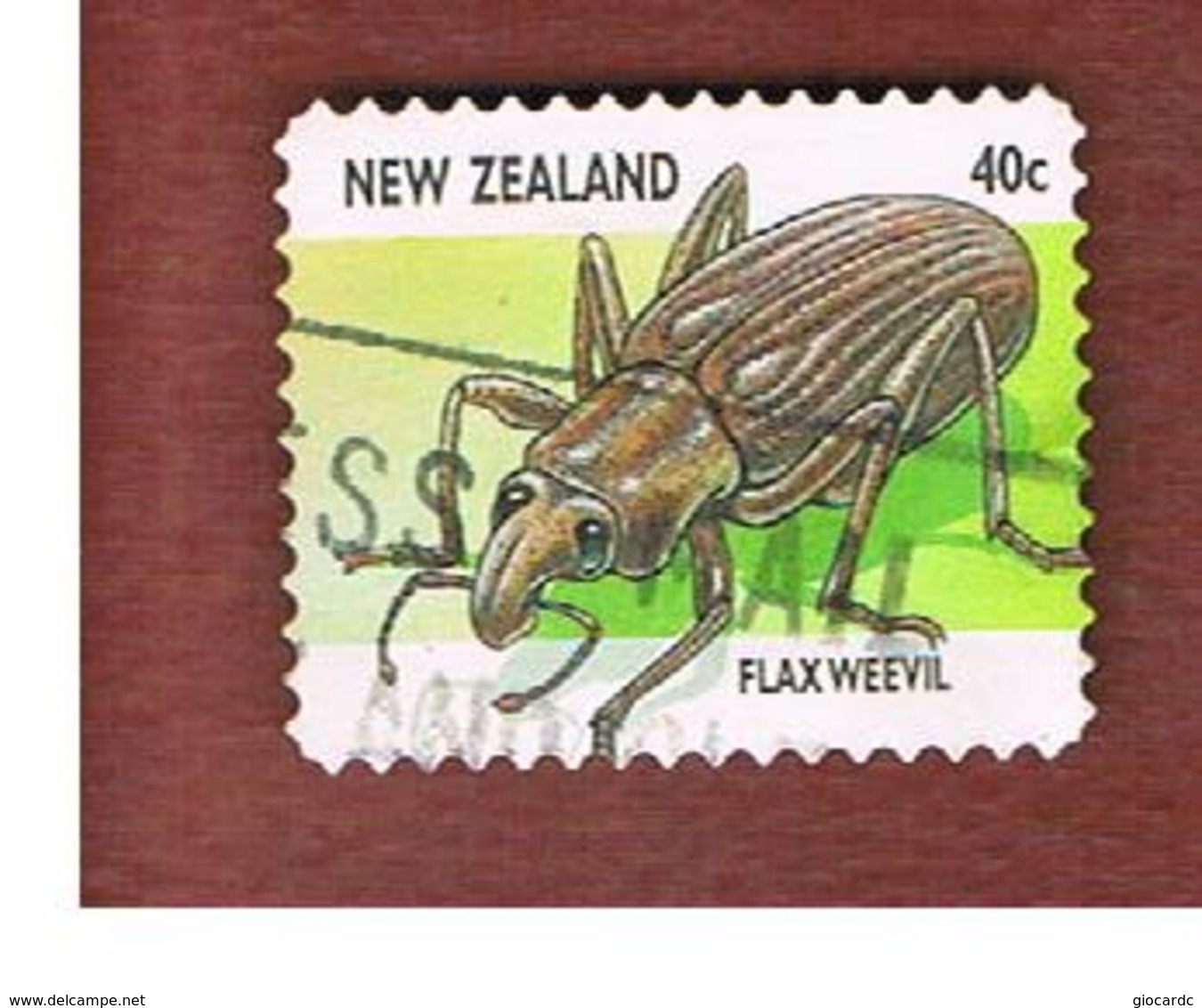 NUOVA ZELANDA (NEW ZEALAND) - SG 2113  -  1997   INSECTS:  FLAX WEEVIL          -  USED° - Usati