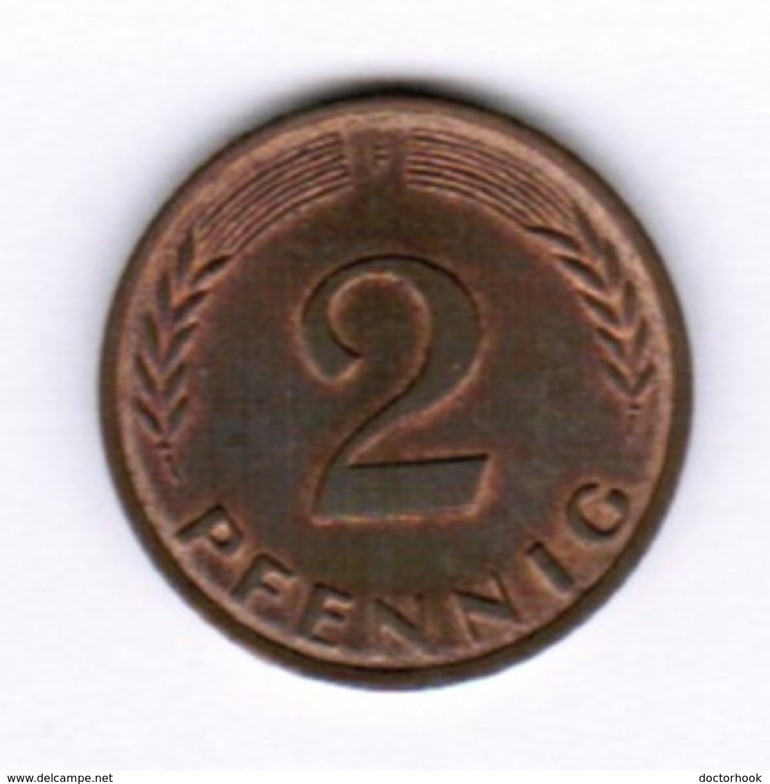 GERMANY  2 PFENNIG 1967 "F" (KM # 106) #5289 - 2 Pfennig